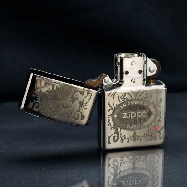 Zippo Distinctive Top Khắc Hoa Văn Chủ Đề An American Classic Z196