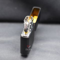 Zippo Sơn Đen Chủ Đề Logo Ngọn Lửa Zippo Z324