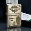 Zippo Bạc Khối Tái Bản 1937 Vintage Chặt Góc Khắc Chủ Đề Cha Con Father's Day BK04