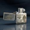 Zippo Bạc Khối Tái Bản 1937 Vintage Chặt Góc Khắc Chủ Đề Cha Con Father's Day BK04