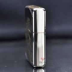 Zippo Bạc Khối Tái Bản 1937 Vintage Chặt Góc Khắc Hổ Núi BK14