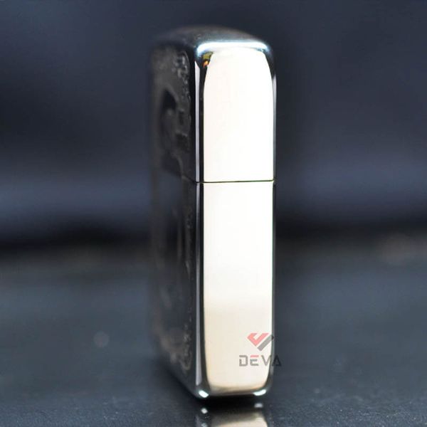 Zippo Bạc Khối Tái Bản 1941 Khắc Cô Gái Cao Bồi Quyến Rũ BK73