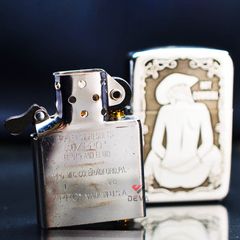 Zippo Bạc Khối Tái Bản 1941 Khắc Cô Gái Cao Bồi Quyến Rũ BK73
