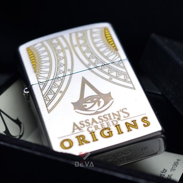 Zippo Satin Khắc Chủ Đề Game Assasin's Creed Origins Z312