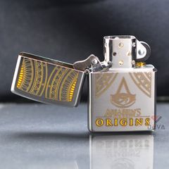 Zippo Satin Khắc Chủ Đề Game Assasin's Creed Origins Z312