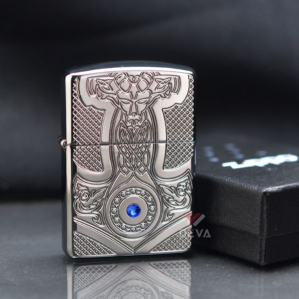 Zippo Armor Búa Thần Mjolnir Mediaval Design Z232