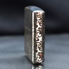 Zippo Bạc Khối Armor Khắc Rồng Mây BK82