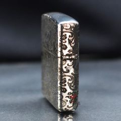 Zippo Bạc Khối Armor Khắc Rồng Mây BK82