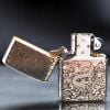 Zippo Bạc Khối Armor Khắc Rồng Mây BK82