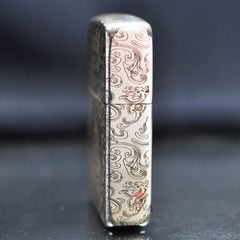 Zippo Bạc Khối Tái Bản 1941 Chủ Đề Phật Ngự Đài Sen BK71