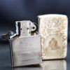 Zippo Bạc Khối Tái Bản 1941 Chủ Đề Phật Ngự Đài Sen BK71
