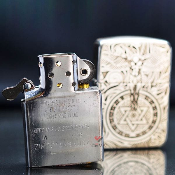 Zippo Bạc Khối Tái Bản 1941 Khắc Thiên Thần Hộ Mệnh BK69