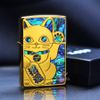 Zippo Khảm Trai Mèo Thần Tài May Mắn Maneki-Neko ZN149