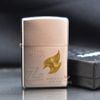 Zippo Mạ Satin Khắc Ngọn Lửa American Classic ZK09