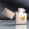 Zippo Mạ Satin Khắc Ngọn Lửa American Classic ZK09