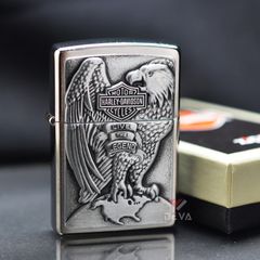 Zippo Ốp Emblem Đại Bàng & Logo Harley-Davidson Z75