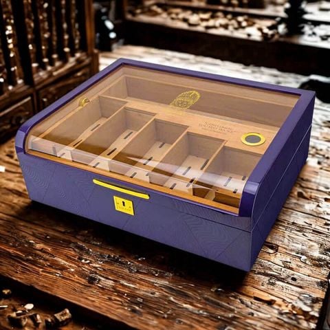 Hộp bảo quản cigar 200 điếu Lubinski  nắp kính cong YJA 60035
