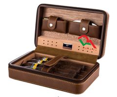 Bao Da đựng xì gà có bật lửa và dao cắt Cohiba XJ T104