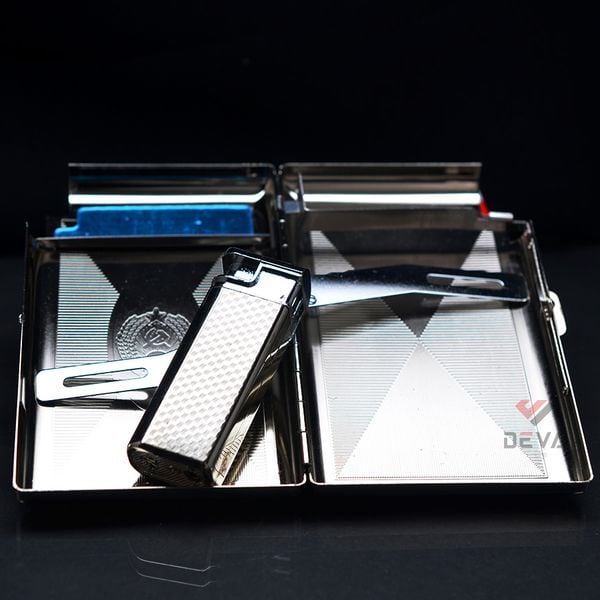 Hộp đựng thuốc 20 điếu kèm bật lửa Dinghao DH-5502