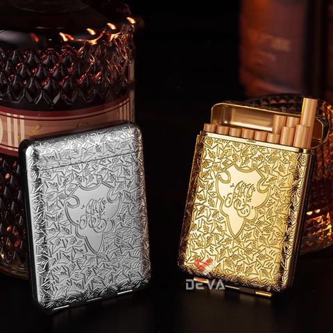 Hộp đựng thuốc lá cao cấp khắc hoa văn phong cách Shelby HDT05