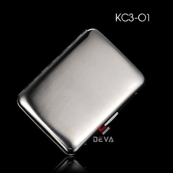 Hộp đựng thuốc lá Kuboy loại 16 điếu 6.5mm kim loại nguyên khối KC3
