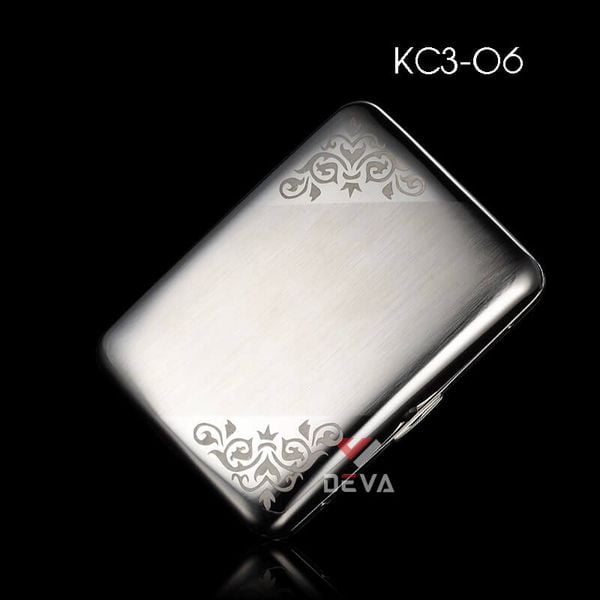 Hộp đựng thuốc lá Kuboy loại 16 điếu 6.5mm kim loại nguyên khối KC3