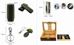 Hộp giữ ẩm xì gà kèm Set  phụ kiện Lubinski YJA 60019