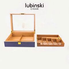 Hộp bảo quản cigar 200 điếu Lubinski  nắp kính cong YJA 60035