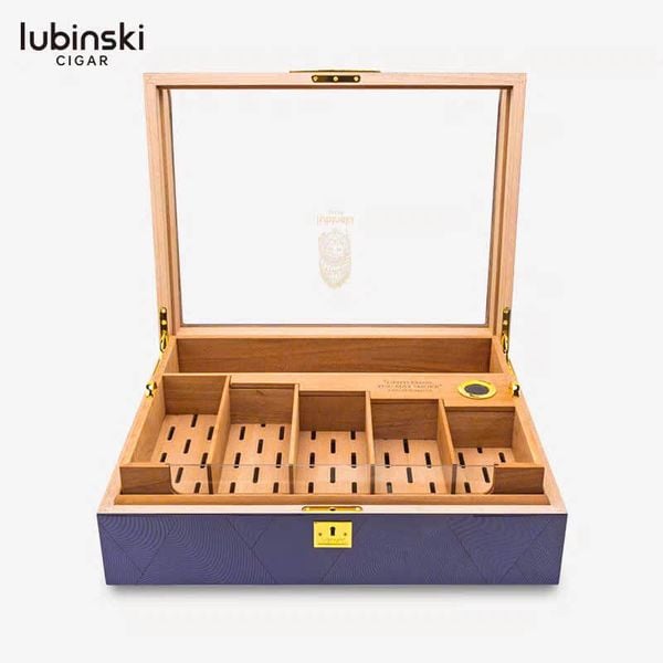 Hộp bảo quản cigar 200 điếu Lubinski  nắp kính cong YJA 60035