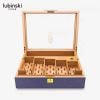 Hộp bảo quản cigar 200 điếu Lubinski  nắp kính cong YJA 60035