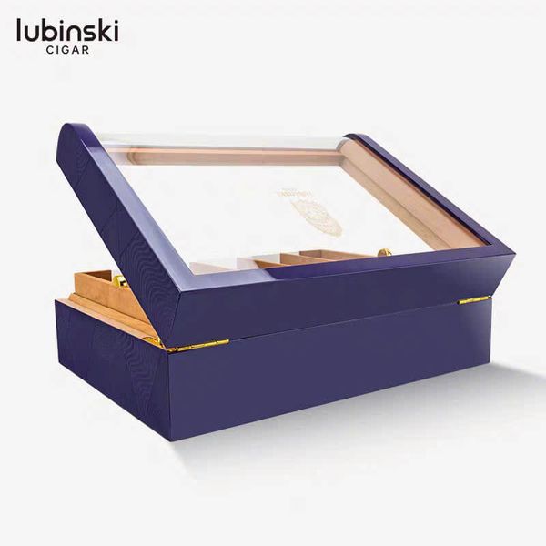 Hộp bảo quản cigar 200 điếu Lubinski  nắp kính cong YJA 60035