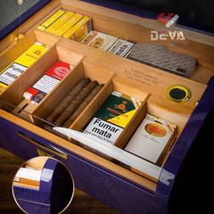 Hộp bảo quản cigar 200 điếu Lubinski  nắp kính cong YJA 60035