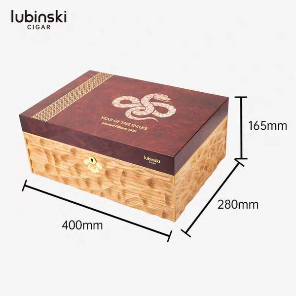 Hộp ủ bảo quản cigar Lubinski Phiên bản Rắn Vàng 