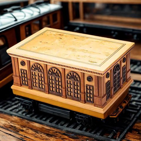 Hộp ủ bảo quản cigar Lubinski kiến trúc cổ điển YJA 60045