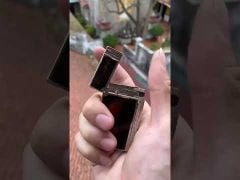 Dupont Hồng Kông Sơn Mài Đen Đính Nhũ Viền Kẻ Sọc D20-video