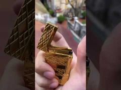 Dupont Hồng Kông Vân Chìm Khắc Sâu Kẻ Ô Hình Thoi D16-video