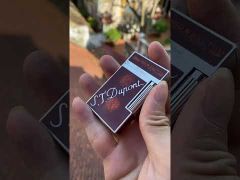 Dupont Hồng Kông Sơn Mài Đỏ Nhũ Chữ Chéo D07-video