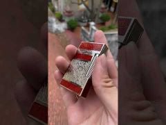Bật lửa Dupont hoa văn bạc D46-video