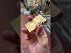 Bật lửa Dupont Paris hoa văn vàng D22V-video