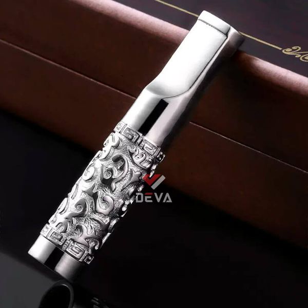 Tẩu lọc chính hãng Zobo bạc nguyên khối 2 cỡ thuốc lá ZB-888