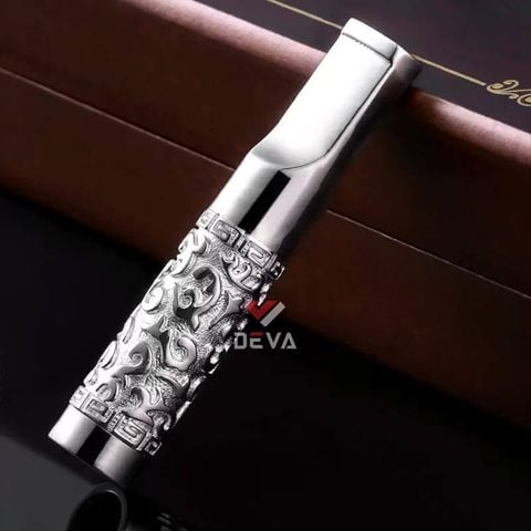 Tẩu lọc chính hãng Zobo bạc nguyên khối 2 cỡ thuốc lá ZB-888