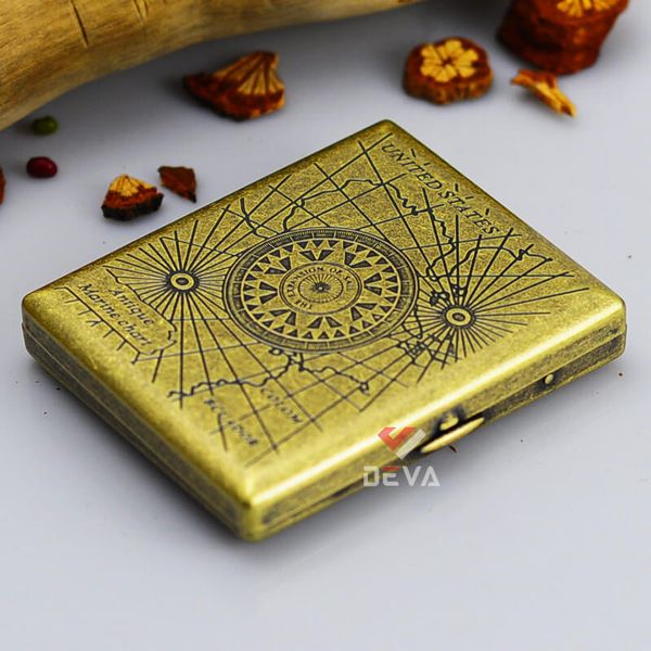 Hộp đựng thuốc lá Kuboy/Star chứa 20 điếu loại 6.5mm vỏ khắc hoa văn các mẫu KP1