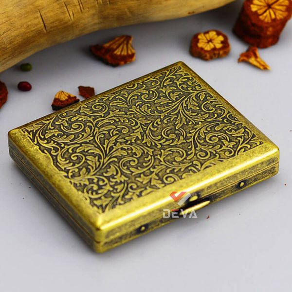 Hộp đựng thuốc lá Kuboy/Star chứa 20 điếu loại 6.5mm vỏ khắc hoa văn các mẫu KP1