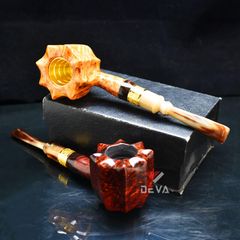 Tẩu Cigar thân gỗ thẳng cán sừng bầu  Freesize TS32