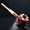 Tẩu hút Cigar thân gỗ thẳng cán sừng bầu hình hoa 8 cánh Freesize TS32
