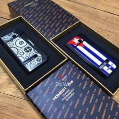 Bật lửa Honest khò 1 tia nắp mở tự động kèm đục Cigar BCZ 836