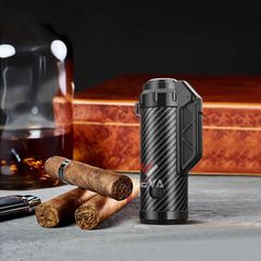 Bật lửa Honest khò 3 tia nắp mở tự động kèm đục Cigar BCZ835