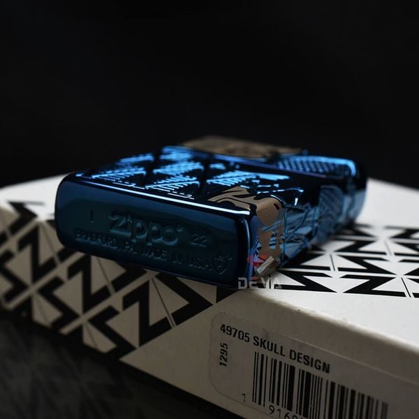 Zippo Armor Đặc Biệt Chủ Đề Đầu Lâu Cách Điệu Skull Design Z137