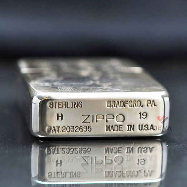 Zippo Bạc Khối Tái Bản 1941 Chủ Đề Ngựa Bản Giới Hạn BK70
