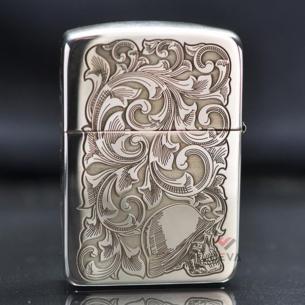 Zippo Bạc Khối Tái Bản 1941 Khắc Hoa Văn Cô Gái Sexy BK46